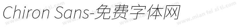 Chiron Sans字体转换